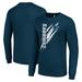Men's Starter Navy Dallas Cowboys Color Scratch Long Sleeve T-Shirt