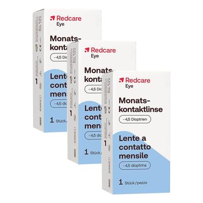 Redcare Monatslinse -4,5 3er-Pack 3x1 St Kontaktlinsen Image
