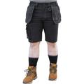 Stanley FatMax Men's Carbondale Full Stretch Holster Pocket Shorts 38" in Black Rayon/Nylon/Spandex