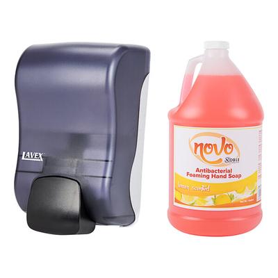 Lavex 30.4 fl. oz. (900 mL) Manual Foaming Soap / Sanitizer Dispenser with Foaming Hand Soap