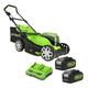 Greenworks G24X2LM41 48v Cordless Rotary Lawnmower 410mm FREE Grass Trimmer Worth £70