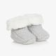 The Little Tailor Pale Grey Knitted Baby Booties