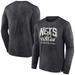 Men's Fanatics Branded Heather Charcoal Brooklyn Nets Front Court Press Snow Wash Long Sleeve T-Shirt