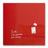 Sigel GL202 Glas-Whiteboard / große Glasmagnettafel Artverum, 100x100 cm, rot