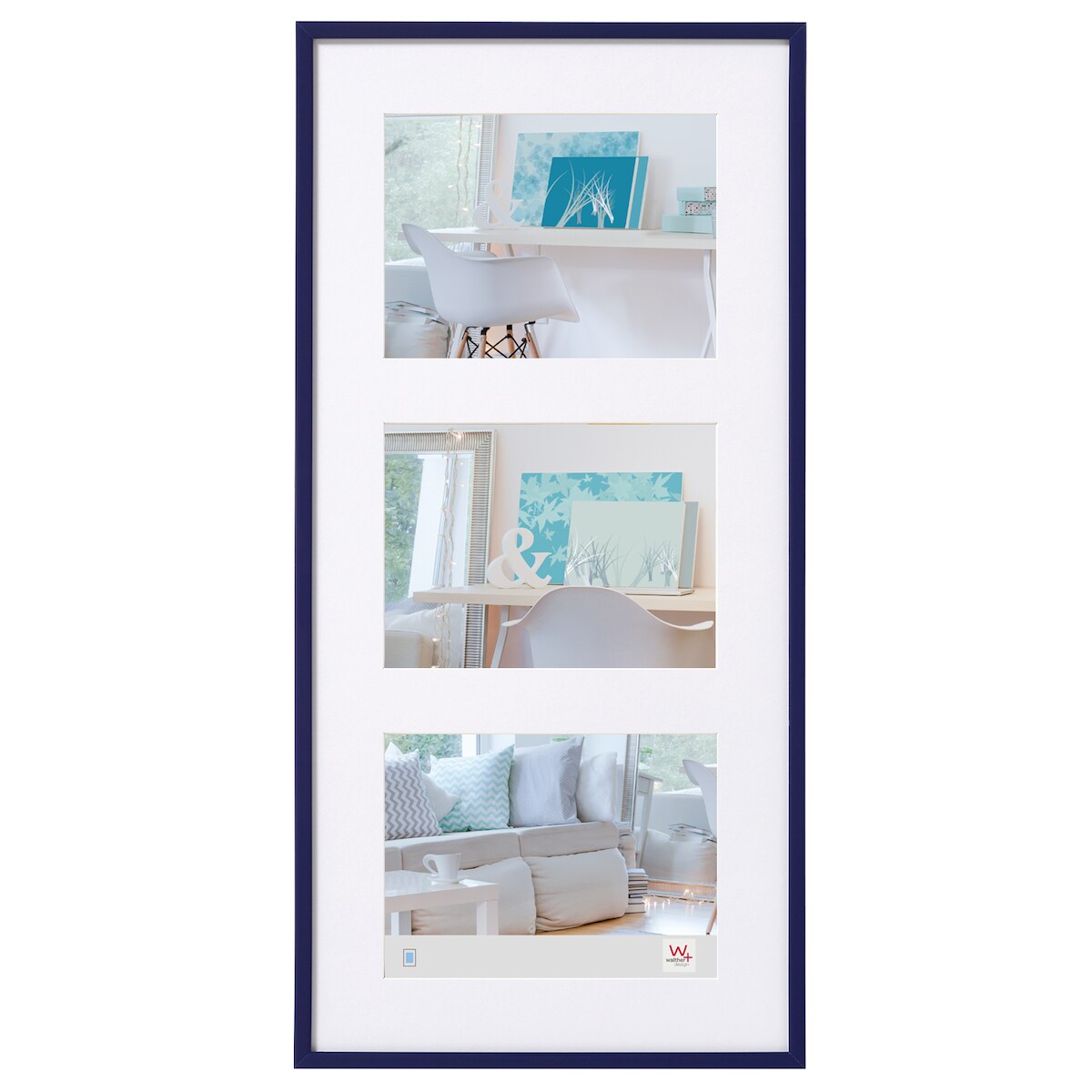 walther + design Lifestyle Galerie Bilderrahmen 3X10X15, BLAU Image