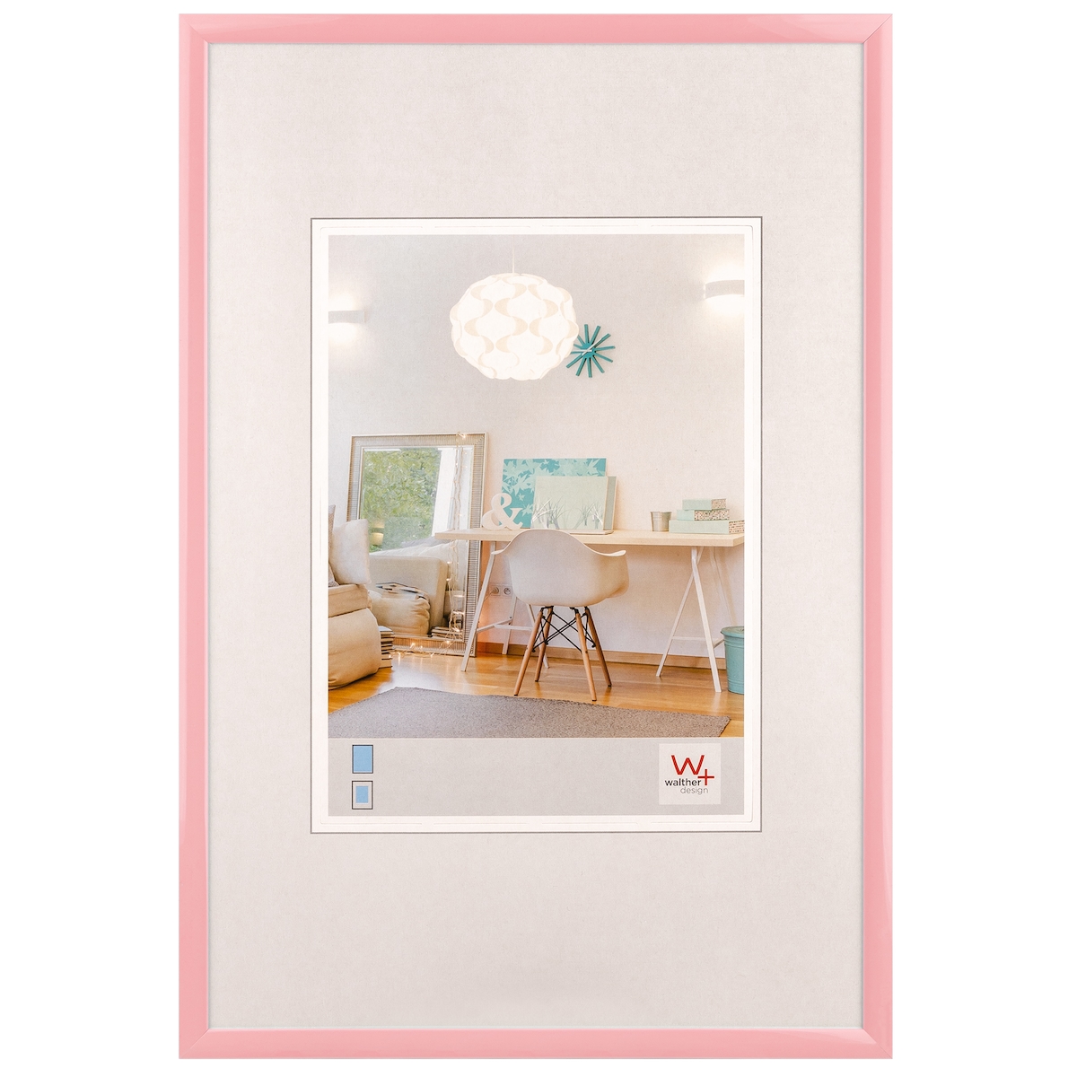 walther + design Lifestyle Kunststoff Bilderrahmen 20x30 cm ROSA Image