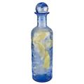 APS 10723 Glaskaraffe „Iceblue“ für Wasser und Limonade, Glaskugel-Verschluss, Glasbehälter (Ø x H): 8 x 30 cm, Flasche mit Verschluss-Stopfen und Silikondichtung, Glaskunst, 0,8 Liter, blau
