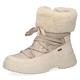 CAPRICE Damen Winterstiefeletten zum Schnüren Gefüttert Fell Weite G, Beige (Beige Comb), 41 EU