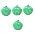 PRETYZOOM 4pcs Inflatable Christmas Ball Christmas Ornament Large Inflatable Ornament Christmas Inflatable Ball Large Ball Decoration Christmas Inflatable Ornament Plastic Toy Outdoor