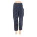 J. by J.Crew Casual Pants - Mid/Reg Rise: Blue Bottoms - Women's Size 8