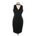 Calvin Klein Casual Dress - Party Mock Sleeveless: Black Solid Dresses - Women's Size 12