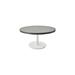 Cane-line Go Round Outdoor Coffee Table Small - White/Lava Gray Metal in Brown/Gray | 15.4 H x 29.6 W x 29.6 D in | Wayfair 5043AW-P072ALTII