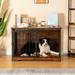 Tucker Murphy Pet™ Furniture Style Dog Crate, Heavy-Duty Dog Kennels w/ Sliding Barn Door, Wooden Dog House Metal in Brown | Wayfair
