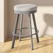 Brayden Studio® Jamieson Swivel Counter & Bar Stool Upholstered/Metal in Gray | Bar Stool (30.25" Seat Height) | Wayfair