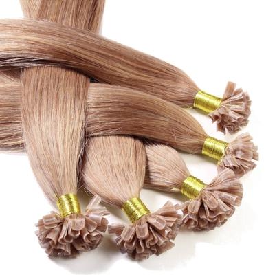 hair2heart - Bonding Extensions Echthaar #8/01 Hellblond Natur-Asch 1g Haarextensions 25 ct Hellbraun Damen