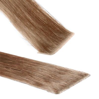 hair2heart Invisible Tape Extensions Premium Echthaar #8/01 Hellblond Natur-Asch 40cm Hellbraun Damen