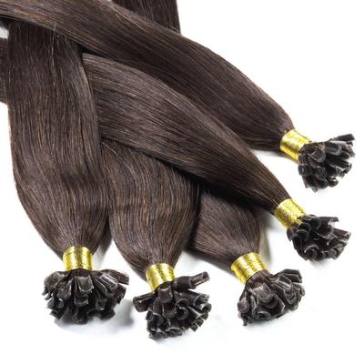 hair2heart Bonding Extensions Echthaar #6/3 Dunkelblond Gold 0,5g 40cm Schwarz Damen