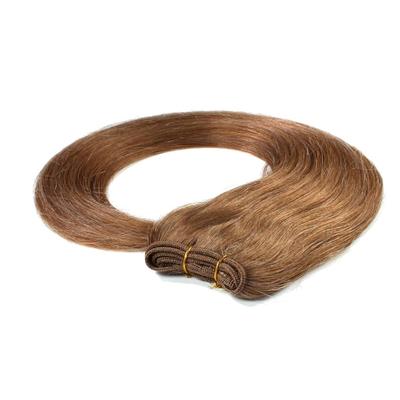 hair2heart - Tresse Extensions Echthaar #8/1 Hellblond Asch 100g Haarextensions Braun Damen