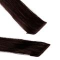 hair2heart - Invisible Tape Extensions Premium Echthaar #5/0 Hellbraun Haarextensions Schwarz Damen