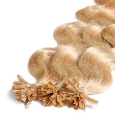 hair2heart Bonding Extensions Premium Echthaar #9/0 Lichtblond 0,8g 50cm Nude Damen