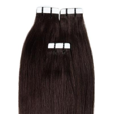 hair2heart - Tape Extensions Premium Echthaar #5/0 Hellbraun Haarextensions 10 ct Schwarz Damen