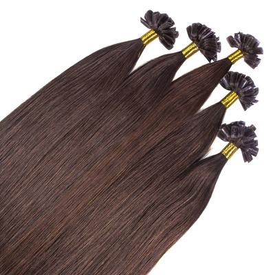 hair2heart Bonding Extensions Premium Echthaar #6/3 Dunkelblond Gold 0,8g 50cm Schwarz Damen
