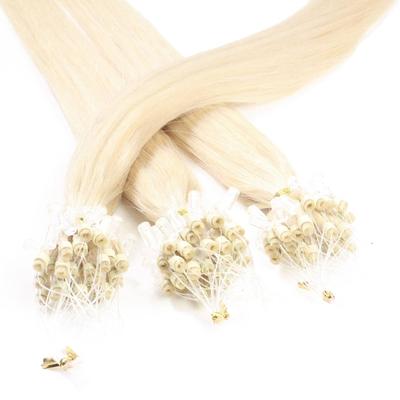 hair2heart Microring Extensions Echthaar #10/0 Hell-Lichtblond 0.5g 60cm Nude Damen