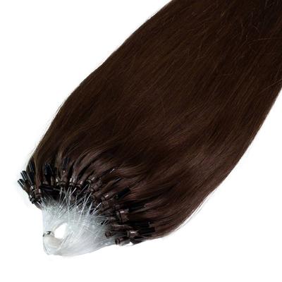 hair2heart - Microring Extensions Premium Echthaar #5/0 Hellbraun 0,8g Haarextensions 25 ct Schwarz Damen (80.39 € / 1 ct)