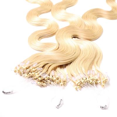 hair2heart Microring Extensions Echthaar #9/0 Lichtblond 0.5g 50cm Nude Damen Image