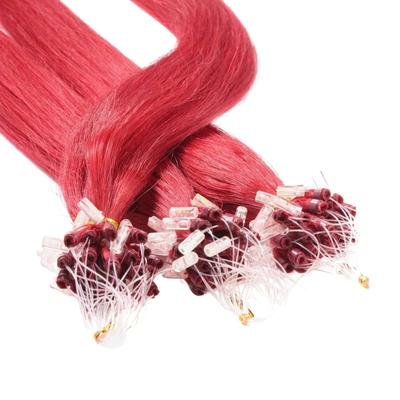 hair2heart Microring Extensions Echthaar #0/44 Rot-Intensiv 1g 60cm Pink Damen