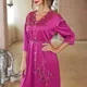 Caftan Marocain Satin Abaya Dubai Evening Dresses for Women Turkey Islam Muslim Dress Robe De Soiree