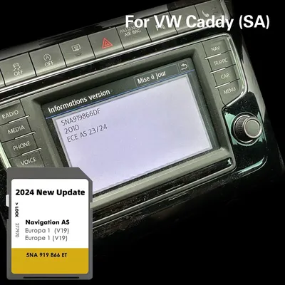 Carte SD de navigation GPS pour VW Caddy SA 32 Go AS V19 Estonie Chypre Sat Nav