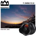 RISESPRAY-Objectif Fisheye 7.5mm F2.8 180 ° pour appareils photo sans miroir Sony NEX E-16:pour Fuji