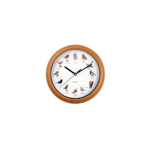 EASYmaxx Wanduhr mit 12 Singvogelstimmen - 25 cm