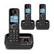 ALCATEL F860 Voice TAM ATL1425239 Cordless Phone - Triple Handsets, Black