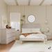 3 Pieces Bedroom Sets Minimalist Solid Wood Platform Bed Frame, Wood Grain Finish Platform Bed with Nightstand & Dresser