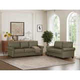 2-Piece Sofa Sets Luxurious Faux Leather 3-Seater Sofa+Loveseat