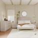 4 Pieces Bedroom Sets Minimalist Solid Wood Platform Bed, Wood Grain Finish Platform Bed with Dresser & 2 Nightstand