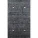 Tribal Blue Gabbeh Indian Accent Rug Handmade Wool Carpet - 2'11"x 4'9"