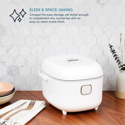 8-Cups (Cooked) / 2Qt. 360° Induction Rice Cooker & Multicooker, White