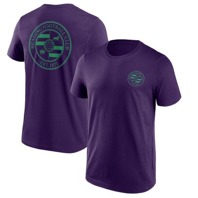 Reading-Logo-Grafik-T-Shirt vorne und hinten – Lila – Herren Image