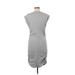 Splendid Casual Dress - Mini Crew Neck Sleeveless: Gray Print Dresses - Women's Size Medium