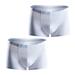 Dadaria Mens Boxer Briefs Underwear Pack 2PC Men Ice Silk Solid Color Underwear Boxer Shorts Thin Breathable Underwear White XL Men