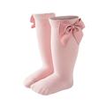 DNDKILG Infant Baby Toddler Child Children Kids1 Bow Cotton Knee High Socks for Girl Infant Baby Toddler Child Children Kids2 Stockings Breathable Socks Hot Pink 6M-7Y