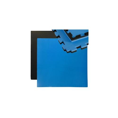 eyepower Puzzlematte Sportmatte Steckmatte inkl. Rand 90x90cm Wendematte Schwarz-Blau