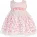 Baby & Infant Flower Girl Dress Tulle Overlay Satin Dress Pink M KD333