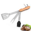 Barbecue Tools Stainless Steel Barbecue Tool Set Combination Multi-purpose Barbecue Tool Outdoor Detachable Folding Fork Shovel Brush Set Kitchen Savings