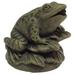 HYYYYH Frog On Leaves Plumbed Spitter - Solid Cast Stone Lifelike Statue Great Pond and Garden Gift Idea Durable and Fun Sculpture Art