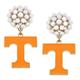 Women's Tennessee Volunteers Pearl Cluster Enamel Drop Earrings