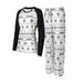 Women's Concepts Sport White/Black New Orleans Saints Tinsel Raglan Long Sleeve T-Shirt & Pants Sleep Set